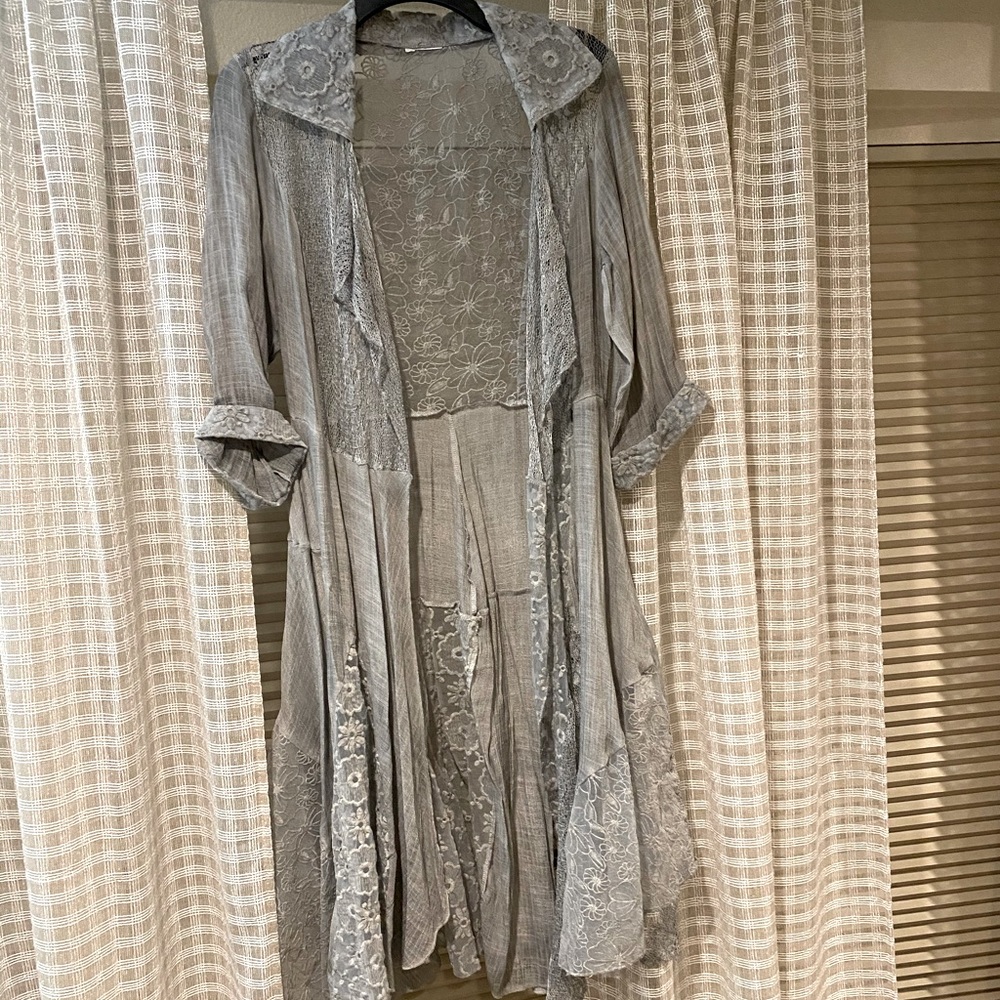 Linen and Lace Jacket Dress- size S